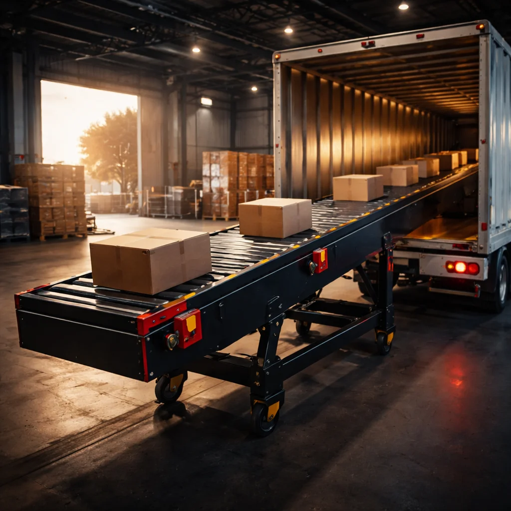 Truck loading conveyor